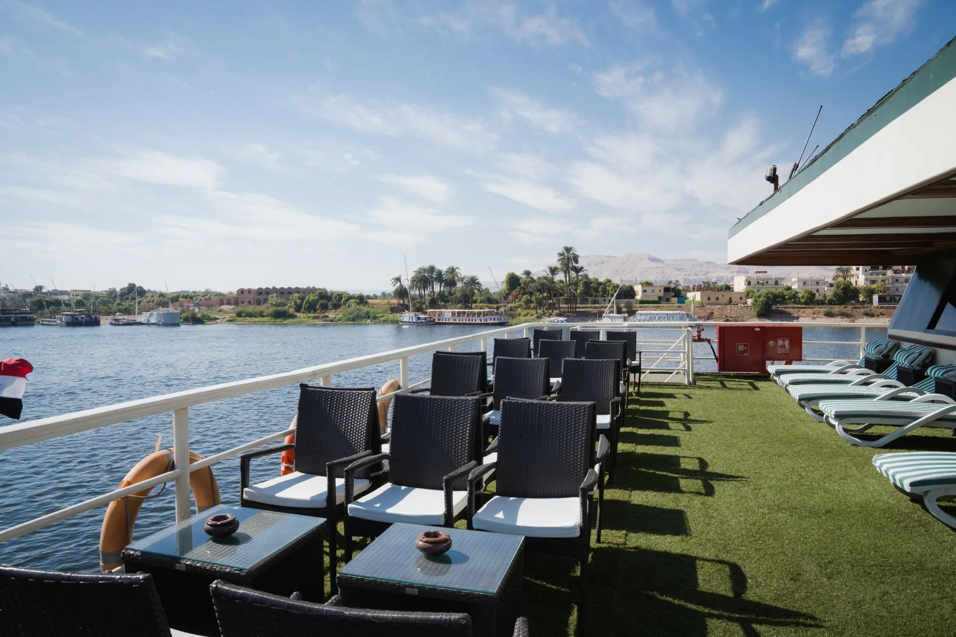 Sun deck of the MS Nile Odyssey Nile Cruise Nile cruise